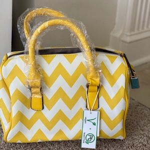 White-Yellow Handbag